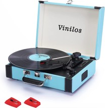 Vinilos Vinyl Record Player Bluetooth With Speakers Upgraded Sound, Usb And Sd - £52.17 GBP