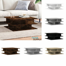 Modern Wooden Living Room Square Shape Coffee Table With Storage Shelves... - £70.01 GBP+