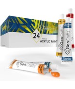 GenCrafts Acrylic Paint Set - Set of 24 Premium Vibrant Colors NEW - $23.25 CAD
