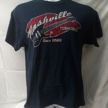 Nashville Tennessee Since 1806 Blue GuitarModern Destination T-Shirt EUC... - £13.41 GBP