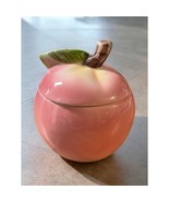 Vintage Hand Painted Pink Porcelain Ceramic Apple Sugar Bowl &amp; Top Fruit - €12,98 EUR