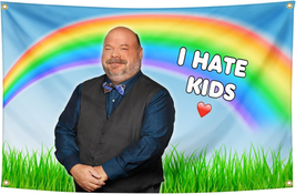 I Hate Kids 3X5 Feet Banner Funny Flags for Room with Bass Groments for ... - $20.98