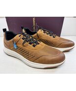 Johnston &amp; Murphy Amherst GL1 Luxe Hybrid Golf Sneaker, Tan Oiled Waterp... - $106.70