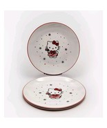 Sanrio Hello Kitty Christmas Dinner Plates Candy Cane Snowflakes 10.5” S... - $1,046.98 MXN