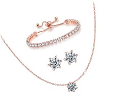 CZ Diamond Classic Pendant Necklace, Stud Tennis - £51.60 GBP