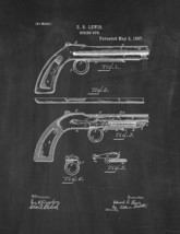 Spring Gun Patent Print - Chalkboard - $7.95+