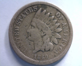 1860 INDIAN CENT PENNY GOOD / VERY GOOD G/VG NICE ORIGINAL COIN FROM BOB... - $15.00