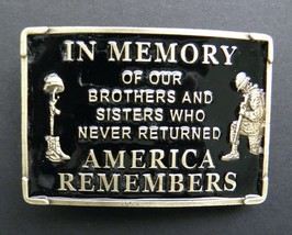 Vietnam In Memory Belt Buckle 3.25 Inches America Remembers - $15.15