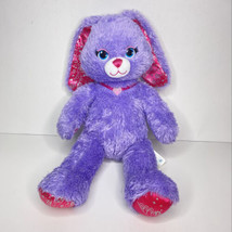 Sparkly Bunny Princess Plush Build A Bear Purple Pink BAB Stuffed Animal 18&quot; - £11.66 GBP