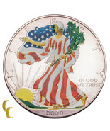 2000 Peint Marche Liberty Argent 1 OZ American Eagle W / Boîte - €65,51 EUR