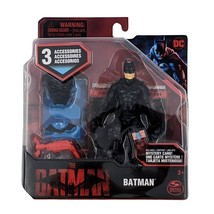 Spin Master The Batman DC 4” Action Figure w/ 3 Accessories &amp; Mystery Ca... - £7.73 GBP