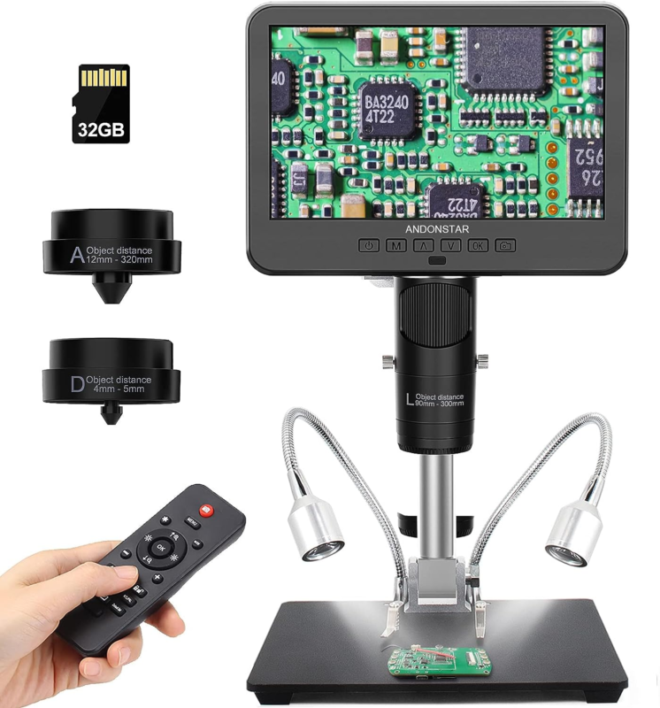 Andonstar AD246S-M HDMI Digital Microscope 2000X for Adults, 3 Lens 2160... - $292.75