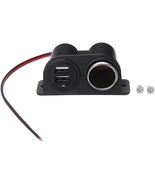 Car Under Dash Mount Cigarette Lighter 3.1A Dual USB Power Charger Outle... - €13,01 EUR