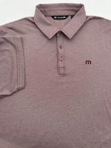 Travis Matthew Men’s Golf Polo Shirt Burgundy Cotton Polyester Blend X-L... - £10.25 GBP