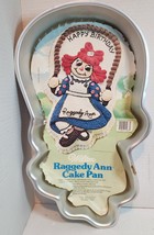 Vintage Wilton Cake Pan Baking Raggedy Ann Doll Happy Birthday Pan W/ Cover Page - £8.78 GBP