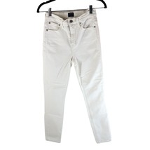 J.Crew Womens 10&quot; Highest-Rise Skinny Jean White Denim High Rise Skinny ... - £15.37 GBP