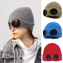 Sombrero sin ala con gafas para hombre y mujer, gorro de punto con calavera - £21.32 GBP