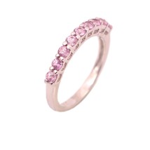 Gorgeous Natural Pink Sapphire Engagement Ring 925 sterling silver with ... - £87.54 GBP