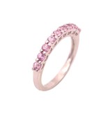 Gorgeous Natural Pink Sapphire Engagement Ring 925 sterling silver with ... - £85.55 GBP