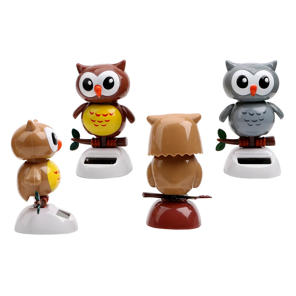 Cute Owl Birds Car Ornament Swing Doll Auto Accessories Dancing Shaking Head - £8.58 GBP+