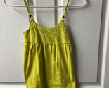 Faded Glory  Top Girls S  Green Beaded Sparkly Spaghetti Strap Chartreuse - £4.38 GBP