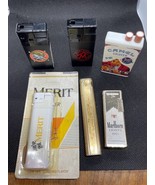 Lot of 6 Novelty Butane Lighters More Camel Marlboro Merit Brands 1990s - £29.66 GBP