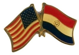 United States and Paraguay Flag Hat Tac or Lapel Pin - $6.58