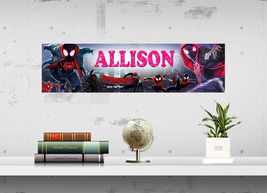 Spiderman Into the Spider-Verse - Personalized Name Poster, Custom Art Banner - £14.37 GBP+