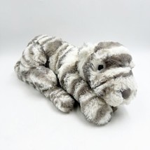Jellycat London Sacha Snow Tiger Plush Stuffed Animal 11&quot; White Gray Striped - £27.48 GBP