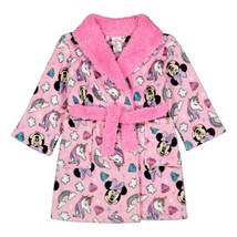 Minnie Mouse Disney Super-Soft Fleece Belted Bath Robe Toddler&#39;s 2T, 3T Or 4T - £24.12 GBP