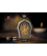 Buddha pendant. Akashagarbha bodhisattva. Ghau, Tibetan protection amulet - £670.20 GBP