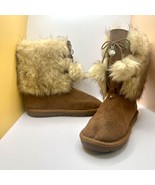 Michael Kors Boots Size 4 Women’s Brown Faux Leather Alyona Snow Chestnut  - $15.04