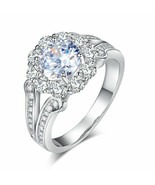 Vintage Style Art Deco 1.25Ct Round Cut Diamond Wedding Ring 14k White G... - £81.98 GBP