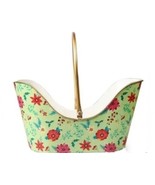 Pioneer Woman ~ Metal ~ Holiday Basket w/Handle ~ 6&quot; x 12&quot; x 13&quot; ~ GREEN... - $37.40
