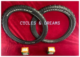 Old School Bmx MOTOCROSS-GRIP Tires 20 X 2.125 Vintage Schwinn Scrambler Bike - £46.84 GBP