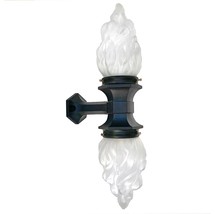 Antique Cast Iron Sconce Elevator Light Flame Glass Shades - $392.70