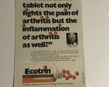 1985 Ecotrin Small vintage Print Ad Advertisement Eddie Albert pa7 - $6.92