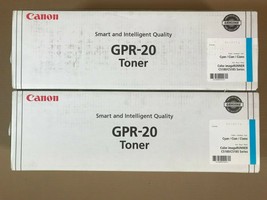 2 Genuine Canon GPR-20 Toners Cyan(X2) For Color imageRUNNER C5180/C5185... - £50.61 GBP
