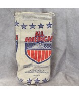 Vintage All American Chilled Lead Shot 7-1/2  25 lb Canvas Bag Only Empty - $198.47 MXN
