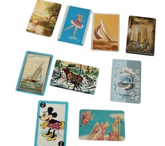 Lot of 9 Vintage Swap Playing Cards Animals People Canasta Tropical 54165 - £15.79 GBP