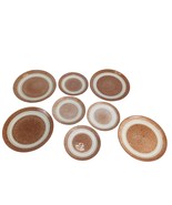 Vtg Mid-Century Sears Harmony House Stonecrest 8pc Set 4 Dinner &amp; 4 Sala... - $62.89