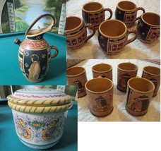 Deruta Italy Pottery Mugs Glassware Covered Bowl Ewer Jar Rar Pick1 - $135.00