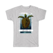 Sea Turtle : Gift T-Shirt Maritime Vintage Map Life Marine World Underwater Grap - £14.13 GBP