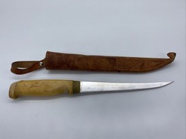 Vintage Rapala J Marttiini Finland Fillet knife 7.25&quot; Blade Leather Shea... - £14.92 GBP