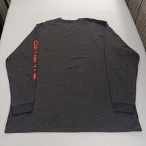 Carhartt K231 CRH Loose Fit Men's Gray Long Sleeve Graphic Logo T-Shirt 3XL Tall image 2