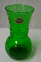 Vintage Forest Green Anchor Hocking Anchorglass Glass Vase Christmas Thanksgivin - £14.08 GBP