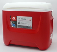 2016 Igloo Island Breeze Cooler Red 28 Quarts 26 Liters 41 Cans Stackable - $44.55