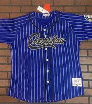 CRENSHAW Victory Lap Blue Pinstripe Headgear Classics Baseball Jersey ~N... - $112.12 CAD