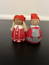 Vintage Swedish Tomte Figure Santa Gnomes Wooden Handmade Mid Century - £17.01 GBP