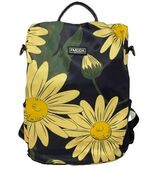 FMEIDA Black and Yellow Floral Backpack Purse - $522.69 MXN